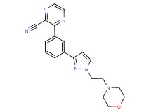 3-(3-{1-[2-(4-morpholinyl)ethyl]-1H-pyrazol-3-yl}phenyl)-2-pyrazinecarbonitrile
