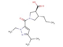 (3S*,4S*)-1-[(1-ethyl-3-isopropyl-1H-pyrazol-5-yl)carbonyl]-4-propylpyrrolidine-3-carboxylic acid