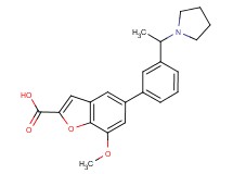 7-methoxy-5-[3-(1-pyrrolidin-1-ylethyl)phenyl]-1-benzofuran-2-carboxylic acid