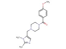1-[(1,2-dimethyl-1H-imidazol-5-yl)methyl]-4-(4-methoxybenzoyl)piperazine