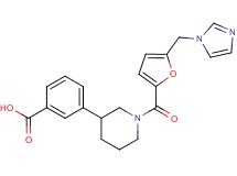 3-{1-[5-(1H-imidazol-1-ylmethyl)-2-furoyl]piperidin-3-yl}benzoic acid