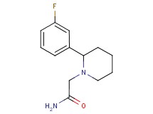 2-[2-(3-fluorophenyl)-1-piperidinyl]acetamide