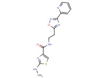 2-(methylamino)-N-[2-(3-pyridin-2-yl-1,2,4-oxadiazol-5-yl)ethyl]-1,3-thiazole-4-carboxamide