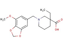 3-ethyl-1-[(7-methoxy-1,3-benzodioxol-5-yl)methyl]-3-piperidinecarboxylic acid