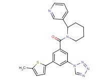 3-{1-[3-(5-methyl-2-thienyl)-5-(1H-tetrazol-1-yl)benzoyl]-2-piperidinyl}pyridine