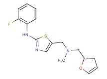 N-(2-fluorophenyl)-5-{[(2-furylmethyl)(methyl)amino]methyl}-1,3-thiazol-2-amine