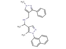 1-[5-methyl-1-(1-naphthyl)-1H-pyrazol-4-yl]-N-[(1-methyl-3-phenyl-1H-pyrazol-4-yl)methyl]ethanamine