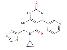 N-cyclopropyl-6-methyl-2-oxo-4-pyridin-3-yl-N-(1,3-thiazol-5-ylmethyl)-1,2,3,4-tetrahydropyrimidine-5-carboxamide
