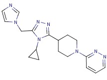3-{4-[4-cyclopropyl-5-(1H-imidazol-1-ylmethyl)-4H-1,2,4-triazol-3-yl]piperidin-1-yl}pyridazine