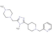 1-methyl-4-({4-methyl-5-[1-(pyridin-2-ylmethyl)piperidin-4-yl]-4H-1,2,4-triazol-3-yl}methyl)piperazine