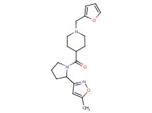 1-(2-furylmethyl)-4-{[2-(5-methyl-3-isoxazolyl)-1-pyrrolidinyl]carbonyl}piperidine