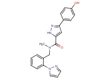 3-(4-hydroxyphenyl)-N-methyl-N-[2-(1H-pyrazol-1-yl)benzyl]-1H-pyrazole-5-carboxamide