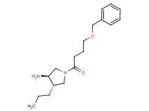 (3R*,4S*)-1-[4-(benzyloxy)butanoyl]-4-propylpyrrolidin-3-amine