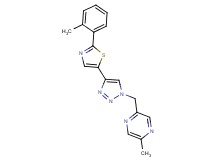 2-methyl-5-({4-[2-(2-methylphenyl)-1,3-thiazol-5-yl]-1H-1,2,3-triazol-1-yl}methyl)pyrazine