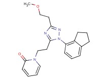 1-{2-[1-(2,3-dihydro-1H-inden-4-yl)-3-(2-methoxyethyl)-1H-1,2,4-triazol-5-yl]ethyl}pyridin-2(1H)-one