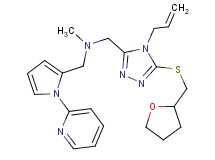({4-allyl-5-[(tetrahydro-2-furanylmethyl)thio]-4H-1,2,4-triazol-3-yl}methyl)methyl{[1-(2-pyridinyl)-1H-pyrrol-2-yl]methyl}amine