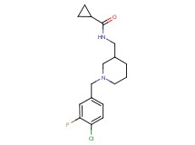 N-{[1-(4-chloro-3-fluorobenzyl)piperidin-3-yl]methyl}cyclopropanecarboxamide