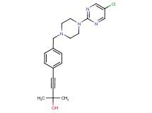 4-(4-{[4-(5-chloropyrimidin-2-yl)piperazin-1-yl]methyl}phenyl)-2-methylbut-3-yn-2-ol
