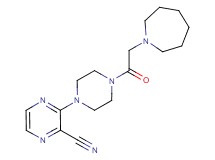 3-[4-(azepan-1-ylacetyl)piperazin-1-yl]pyrazine-2-carbonitrile