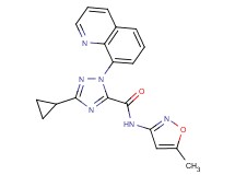 3-cyclopropyl-N-(5-methylisoxazol-3-yl)-1-quinolin-8-yl-1H-1,2,4-triazole-5-carboxamide
