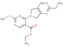ethyl 4-(2-ethyl-5,7-dihydro-6H-pyrrolo[3,4-d]pyrimidin-6-yl)-2-(methylthio)pyrimidine-5-carboxylate