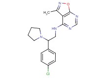 N-[2-(4-chlorophenyl)-2-pyrrolidin-1-ylethyl]-3-methylisoxazolo[5,4-d]pyrimidin-4-amine