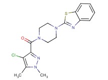 2-{4-[(4-chloro-1,5-dimethyl-1H-pyrazol-3-yl)carbonyl]-1-piperazinyl}-1,3-benzothiazole