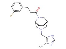 (1S*,5R*)-6-[3-(3-fluorophenyl)propanoyl]-3-[(4-methyl-1H-imidazol-5-yl)methyl]-3,6-diazabicyclo[3.2.2]nonane