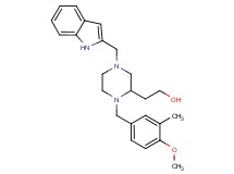 2-[4-(1H-indol-2-ylmethyl)-1-(4-methoxy-3-methylbenzyl)-2-piperazinyl]ethanol