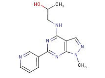 1-{[1-methyl-6-(3-pyridinyl)-1H-pyrazolo[3,4-d]pyrimidin-4-yl]amino}-2-propanol