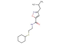 N-[2-(cyclohexylthio)ethyl]-3-isobutyl-5-isoxazolecarboxamide