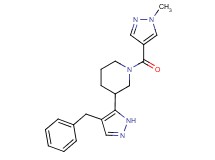 3-(4-benzyl-1H-pyrazol-5-yl)-1-[(1-methyl-1H-pyrazol-4-yl)carbonyl]piperidine