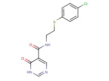 N-{2-[(4-chlorophenyl)thio]ethyl}-6-oxo-1,6-dihydropyrimidine-5-carboxamide