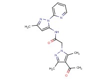 2-(4-acetyl-3,5-dimethyl-1H-pyrazol-1-yl)-N-(3-methyl-1-pyridin-2-yl-1H-pyrazol-5-yl)acetamide