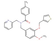 N-[4-methoxy-3-(3-thienylmethoxy)benzyl]-4-methyl-N-(2-pyridinylmethyl)benzamide