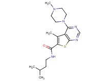 5-methyl-N-(3-methylbutyl)-4-(4-methyl-1-piperazinyl)thieno[2,3-d]pyrimidine-6-carboxamide