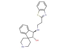 (2R*,3R*)-3-{[2-(1,3-benzothiazol-2-yl)ethyl]amino}-2,3-dihydrospiro[indene-1,4'-piperidin]-2-ol