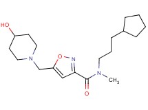 N-(3-cyclopentylpropyl)-5-[(4-hydroxypiperidin-1-yl)methyl]-N-methylisoxazole-3-carboxamide