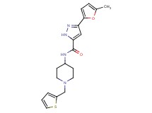 3-(5-methyl-2-furyl)-N-[1-(2-thienylmethyl)piperidin-4-yl]-1H-pyrazole-5-carboxamide