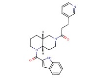 (4aR*,8aS*)-1-(1H-indol-2-ylcarbonyl)-6-[3-(3-pyridinyl)propanoyl]decahydro-1,6-naphthyridine
