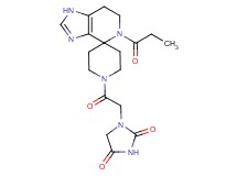 1-[2-oxo-2-(5-propionyl-1,5,6,7-tetrahydro-1'H-spiro[imidazo[4,5-c]pyridine-4,4'-piperidin]-1'-yl)ethyl]imidazolidine-2,4-dione