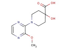 4-hydroxy-1-(3-methoxypyrazin-2-yl)piperidine-4-carboxylic acid