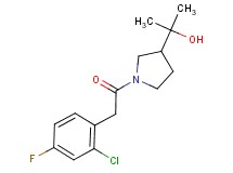 2-{1-[(2-chloro-4-fluorophenyl)acetyl]pyrrolidin-3-yl}propan-2-ol