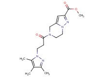 methyl 5-[3-(3,4,5-trimethyl-1H-pyrazol-1-yl)propanoyl]-4,5,6,7-tetrahydropyrazolo[1,5-a]pyrazine-2-carboxylate