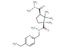 (1S*,3R*)-N~1~-[(5-ethyl-2-pyridinyl)methyl]-N~1~,N~3~,N~3~,1,2,2-hexamethyl-1,3-cyclopentanedicarboxamide