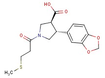 (3S*,4R*)-4-(1,3-benzodioxol-5-yl)-1-[3-(methylthio)propanoyl]pyrrolidine-3-carboxylic acid