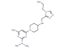 N,N,4-trimethyl-6-(4-{[(4-propyl-4H-1,2,4-triazol-3-yl)methyl]amino}piperidin-1-yl)pyrimidin-2-amine