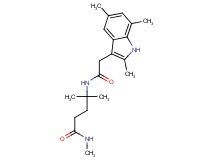 N,4-dimethyl-4-{[(2,5,7-trimethyl-1H-indol-3-yl)acetyl]amino}pentanamide