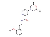 4-[(2R*,6S*)-2,6-dimethyl-4-morpholinyl]-N-[2-(2-methoxyphenyl)ethyl]-2-pyridinecarboxamide