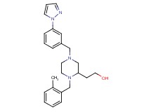 2-{1-(2-methylbenzyl)-4-[3-(1H-pyrazol-1-yl)benzyl]-2-piperazinyl}ethanol